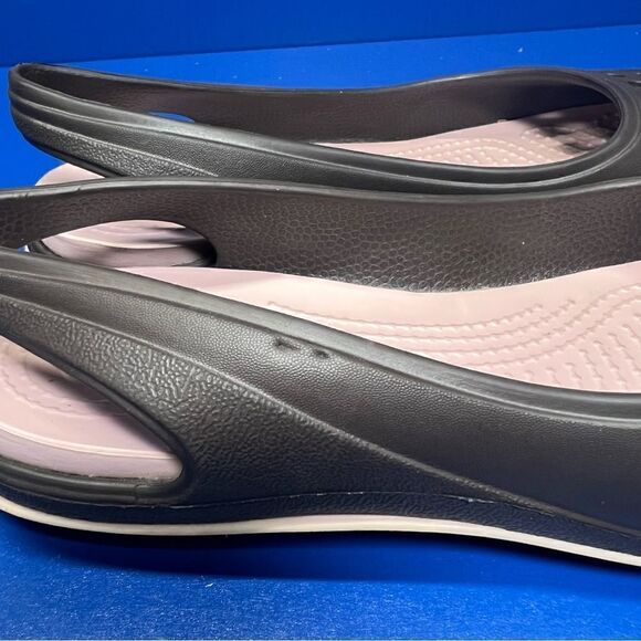 Crocs Womens Tone Skyler Brown Pink Slingback Flats 6 - Picture 9 of 10